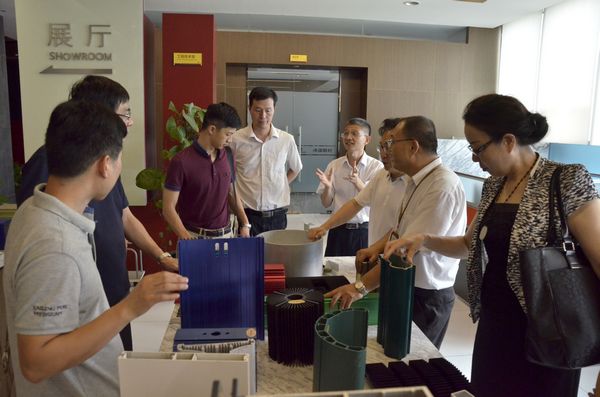 國家鋁型材質(zhì)檢中心現(xiàn)場審查論證會(huì)專家組一行蒞臨我司考察